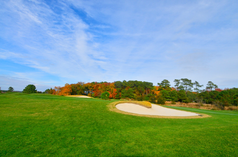 Golf course in fall